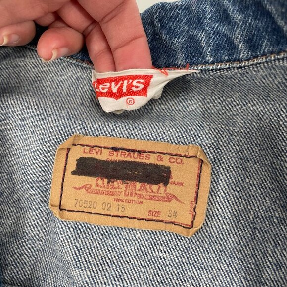 Vintage Levi's Denim Jean Trucker Jacket Womens Size XS Made in Great Britain - Picture 7 of 11